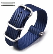 5 Ring Ballistic Army Military Navy Nylon Fabric 22mm Replacement Watch Band #3023
