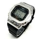 Casio G-Shock DW5600 Mod Custom Metal Patterned Steel Silver Bezel 5600