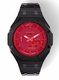 Casioak Mod Custom Metal Watch Casio G-Shock GA-2100-4A Red Dial Black GA2100
