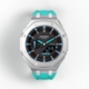 Casioak Mod Metal Watch - Modded Casio G-Shock GA-2100 Turquoise Aqua Blue Strap
