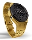 Casioak Mod Royal Oak Casio G-Shock GA-2100 Gold Metal Watch Black Bezel GA2100