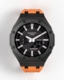 Casioak Mod Watch Casio G-Shock GA-2100 Black Case Orange Strap Modded GA2100-1A