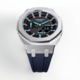 Casioak Mod Watch Casio G-Shock GA-2100 Silver Case Blue Strap Modded GA2100-1A2