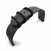 Grey 22mm Nylon Watch Band Strap Belt Army Military Ballistic Silver Buckle #6044