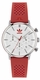 Men's Adidas Style Code One Chronograph 40mm Red Silicone Strap Watch AOSY23019