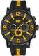 Men's Black Caterpillar Bold Silicone Strap Watch NJ16921137