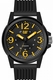 Men's CAT Caterpillar Groovy All Black Silicone Band 45mm Watch LF11121137