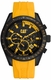 Men's CAT Caterpillar Oceania Multifunction Yellow Rubber Strap Watch LQ16927127