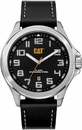 Men's CAT Operator Caterpillar Leather Strap Date Display Watch PU24134111