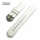 White Silicone 22mm Replacement Watch Band Strap #4412