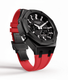 Casioak Mod Watch Casio G-Shock GA-2100 Black Case Red Strap Modded GA2100-1A