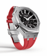 Casioak Mod Watch Casio G-Shock GA-2100 Silver Case Red Strap Modded GA2100-1A
